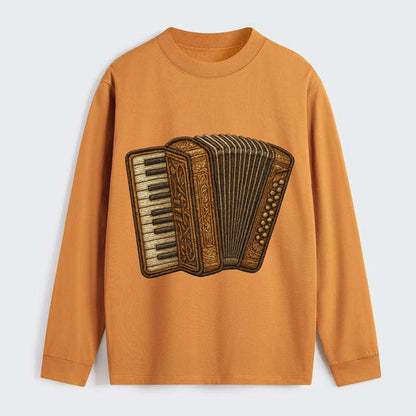 Accordion  - Classic Long Sleeve Shirt - Orange