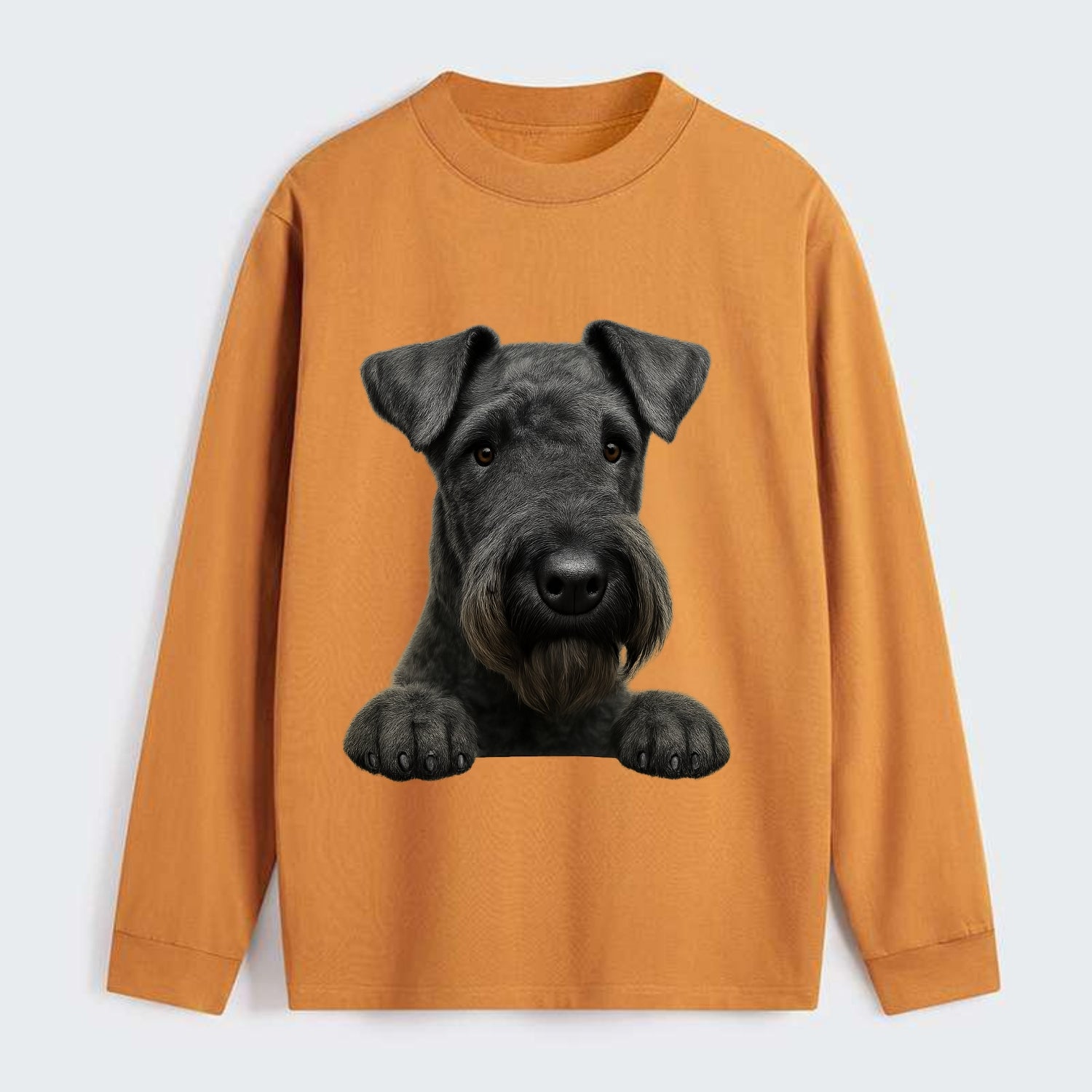 Kerry Blue Terrier  - Classic Long Sleeve Shirt - Orange
