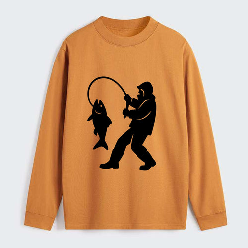 Alaskan fisherman hauling catch - Classic Long Sleeve Shirt