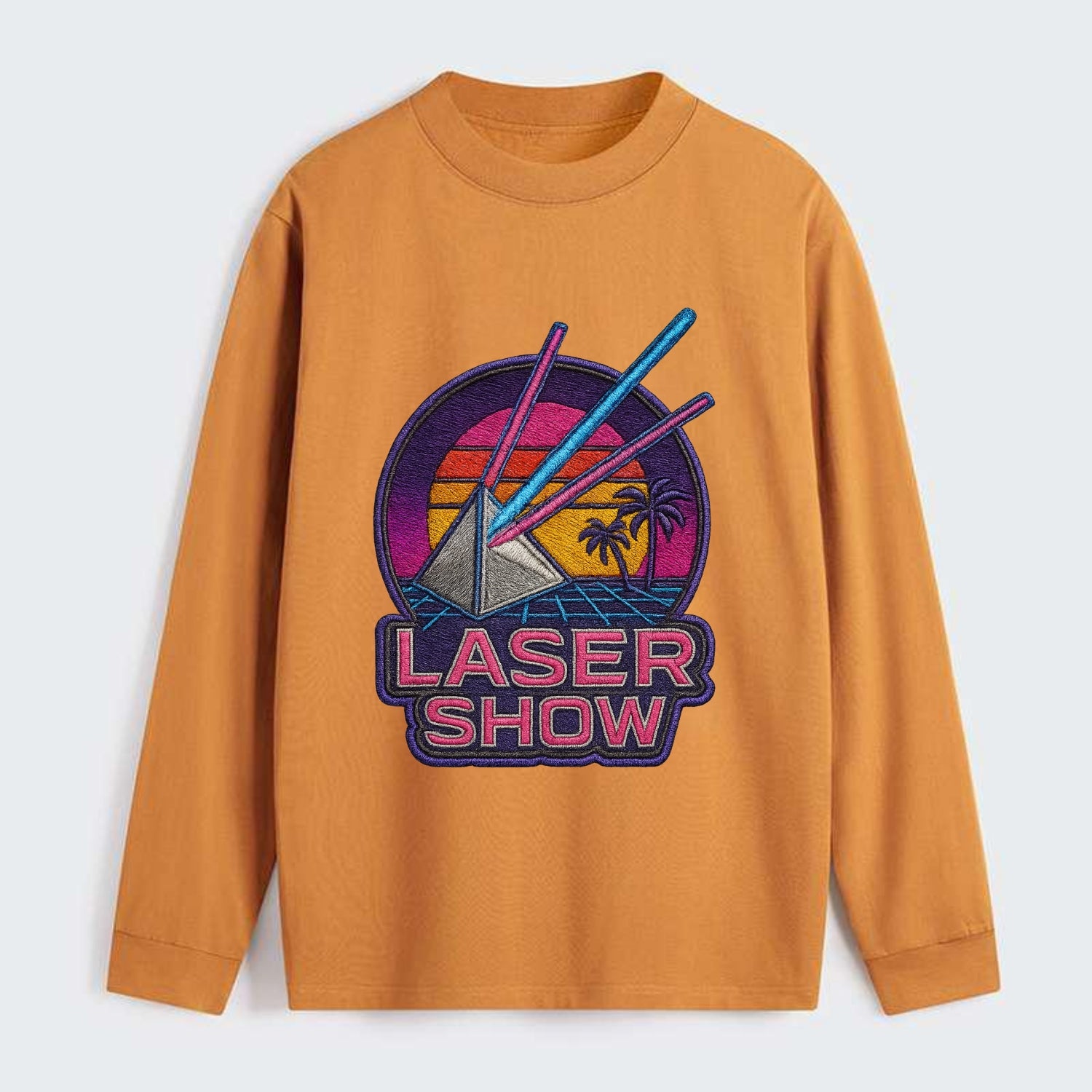 Laser Show - Classic Long Sleeve Shirt - Orange