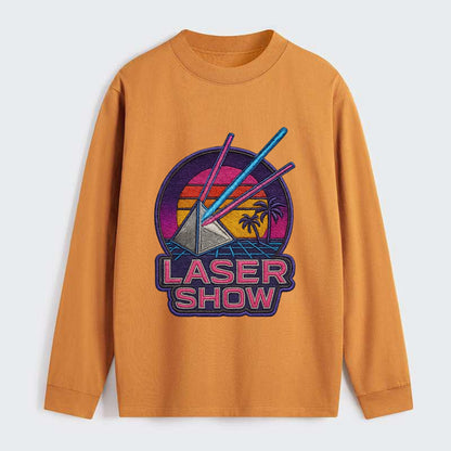 Laser Show - Classic Long Sleeve Shirt - Orange