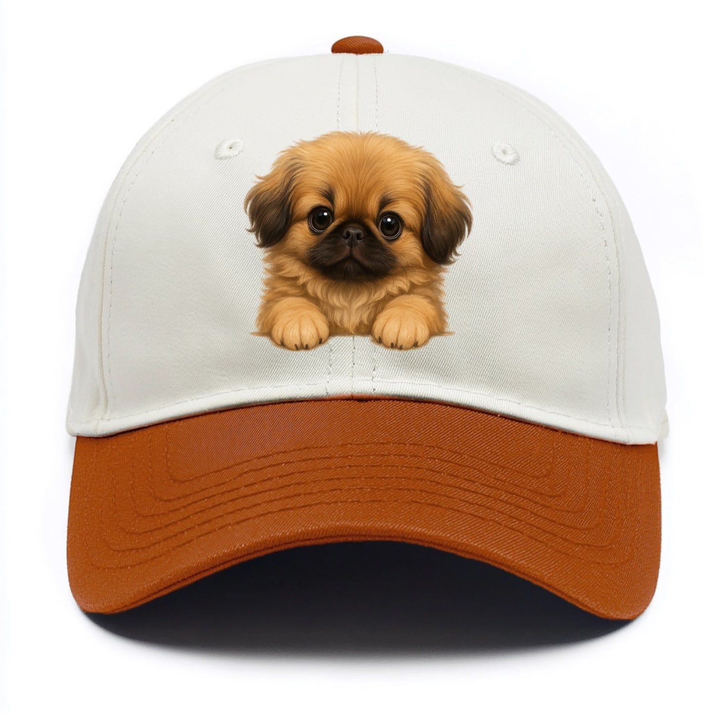 Pekingese  - Two Tone Cap - Orange