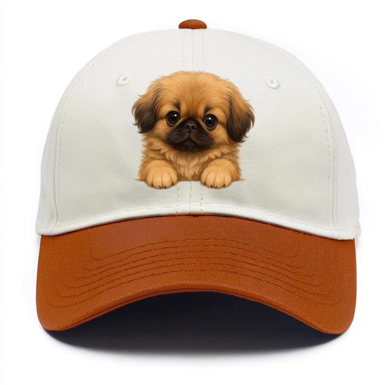Pekingese  - Two Tone Cap - Orange