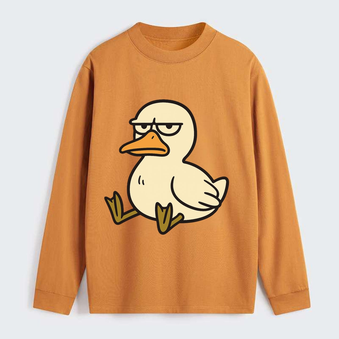 The Duck Judging Silently - Classic Long Sleeve Shirt - Orange