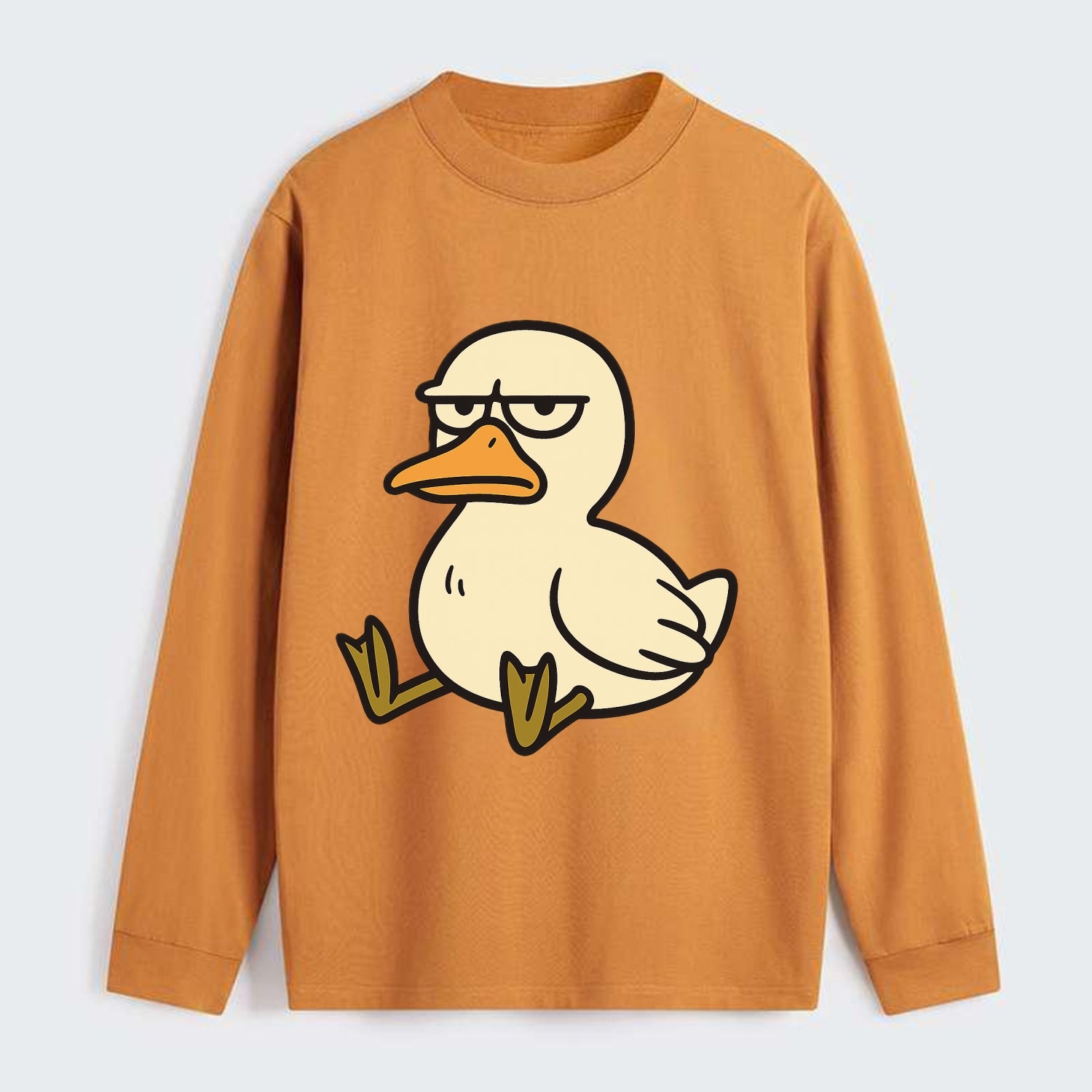 The Duck Judging Silently - Classic Long Sleeve Shirt - Orange