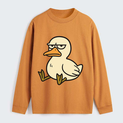The Duck Judging Silently - Classic Long Sleeve Shirt - Orange