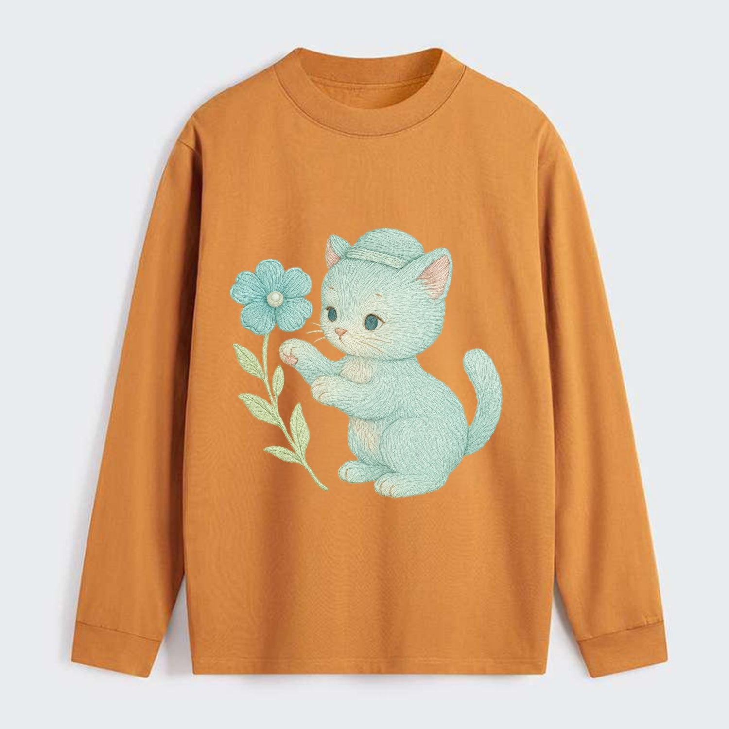 Aqua Kitten - Classic Long Sleeve Shirt - Orange