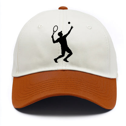 Tennis player serving powerful shot - Two Tone Cap - Orange