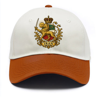 Royal Iran Coat Of Arms - Two Tone Cap - Orange