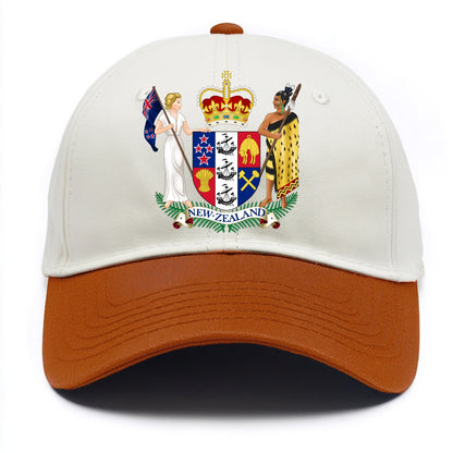 Coat Of Arms Of New Zealand - Two Tone Cap - Orange