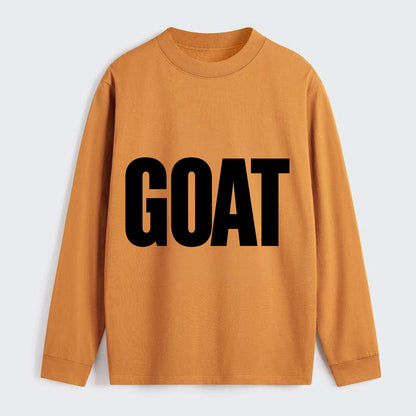Bold typography design - "GOAT" - greatest of all time - Classic Long Sleeve Shirt - Orange