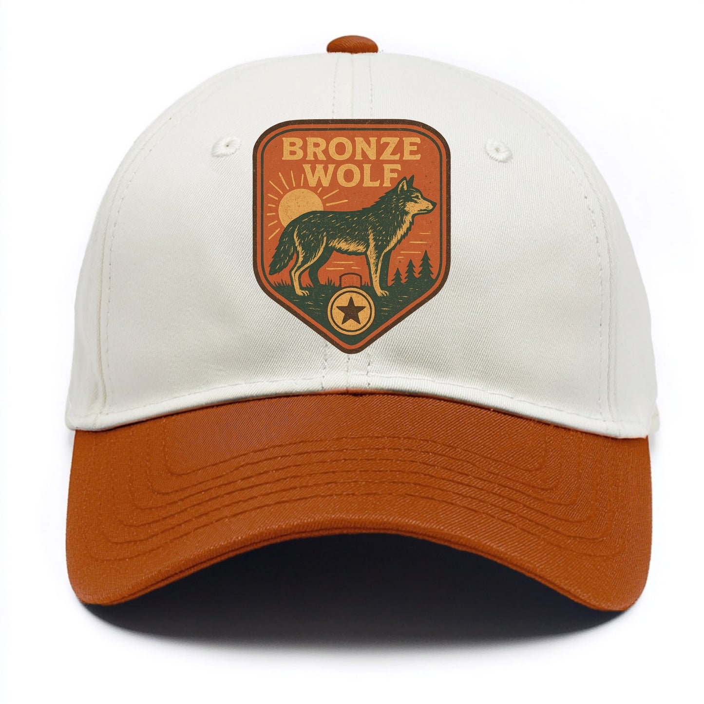 Bronze Wolf Medal  - Two Tone Cap - Orange