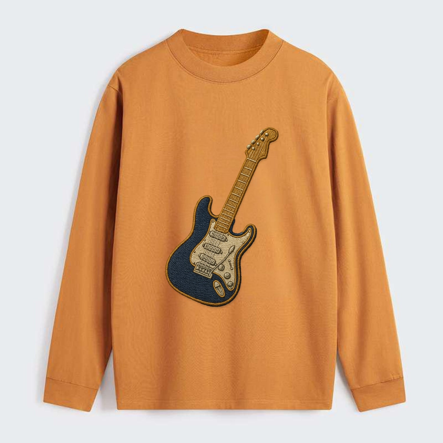 Electric Guitar  - Classic Long Sleeve Shirt - Orange