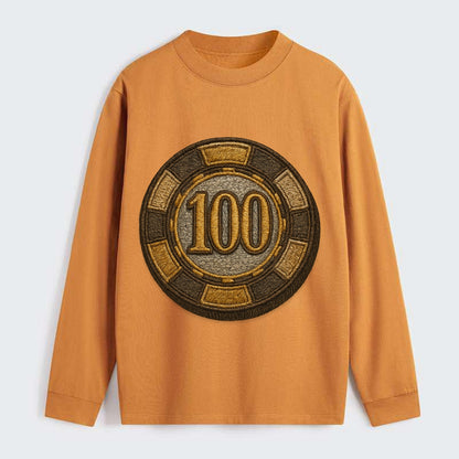 Poker Chip  - Classic Long Sleeve Shirt - Orange