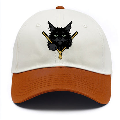 Black Maine Coon - Two Tone Cap - Orange