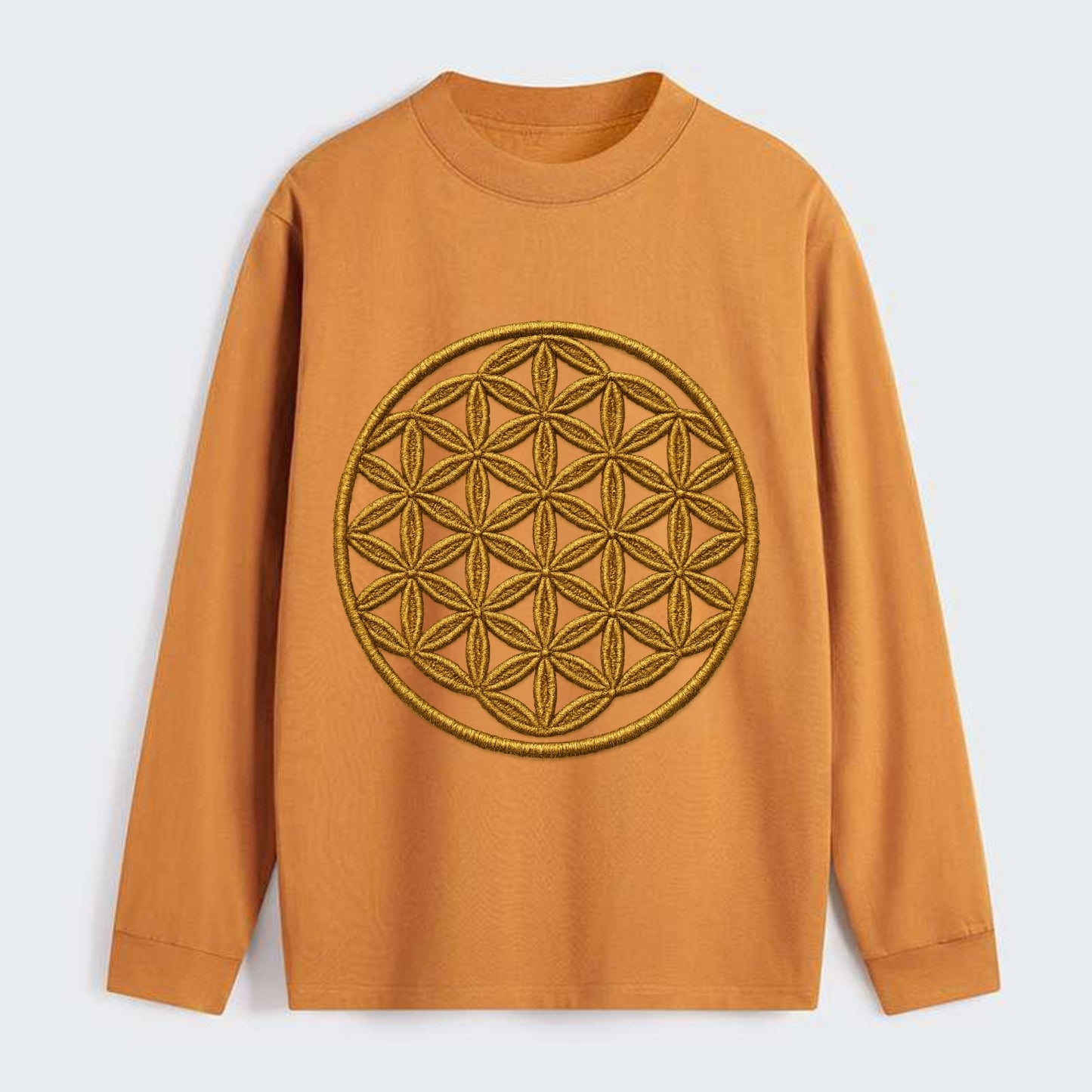 Flower of Life  - Classic Long Sleeve Shirt - Orange