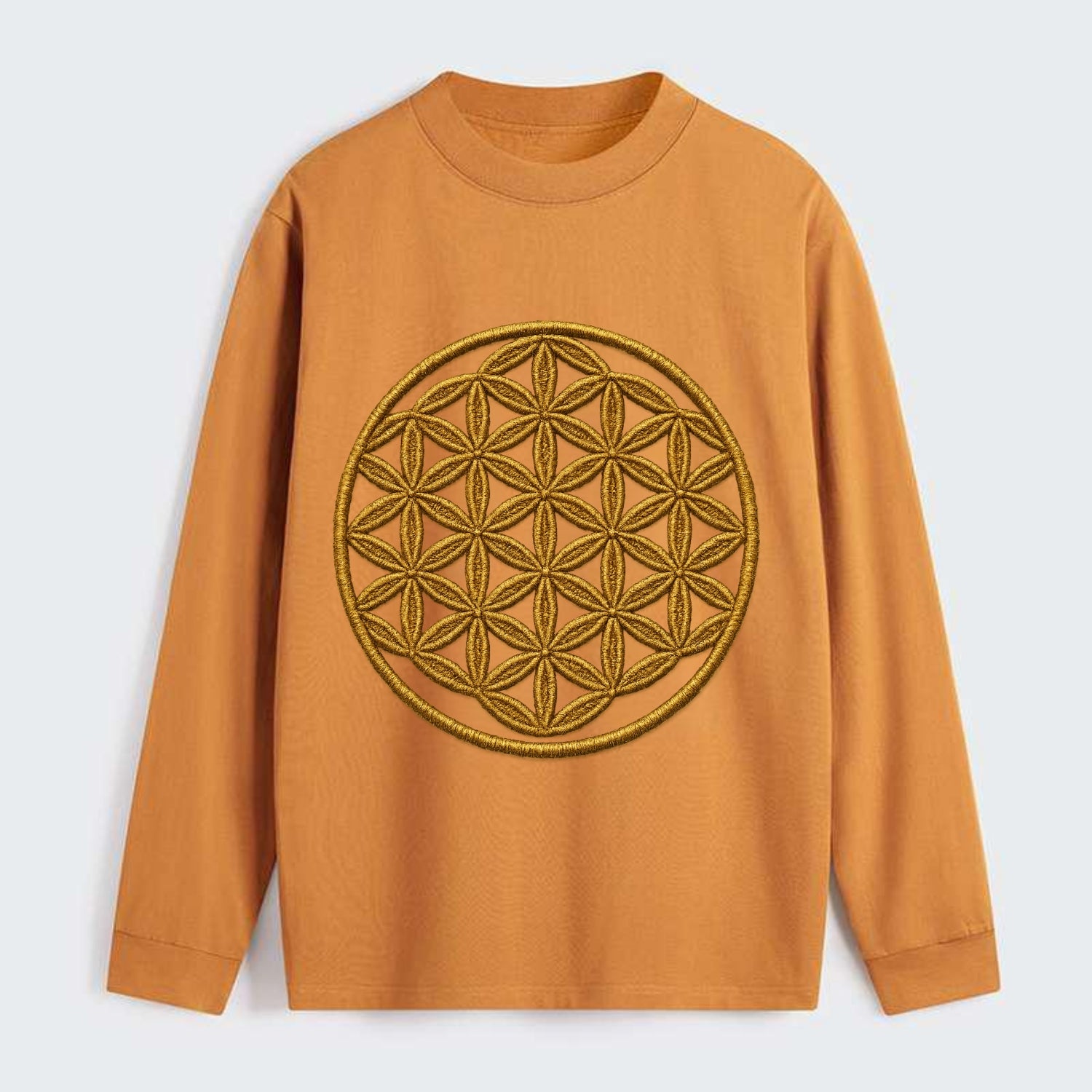Flower of Life  - Classic Long Sleeve Shirt - Orange