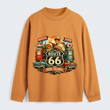 FILL ER UP | Vintage gas pumps | Flying A or Texaco style | Service - Classic Long Sleeve Shirt - Orange