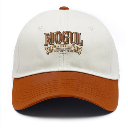 Bold typography design - "MOGUL" - business builder, industry leader - Two Tone Cap - Orange