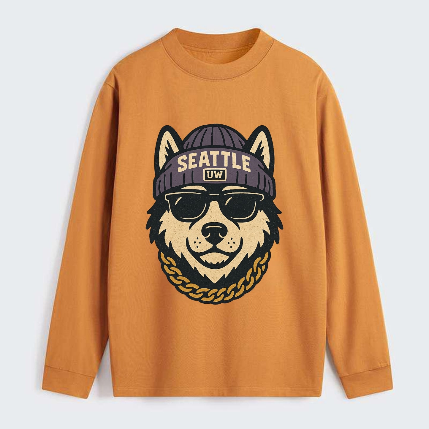 Seattle Husky - Classic Long Sleeve Shirt - Orange
