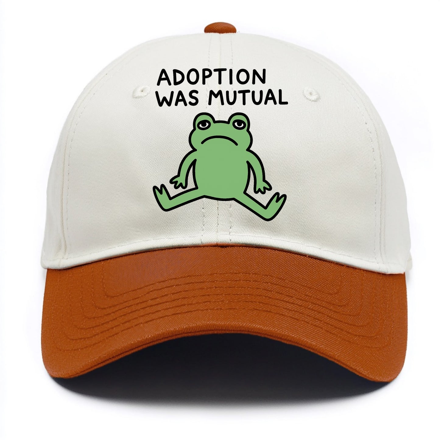 ADOPTION WAS MUTUAL | Animal choosing human - Two Tone Cap - Orange