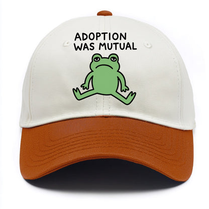 ADOPTION WAS MUTUAL | Animal choosing human - Two Tone Cap - Orange