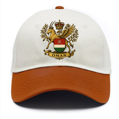 Oman Heritage Badge  - Two Tone Cap - Orange