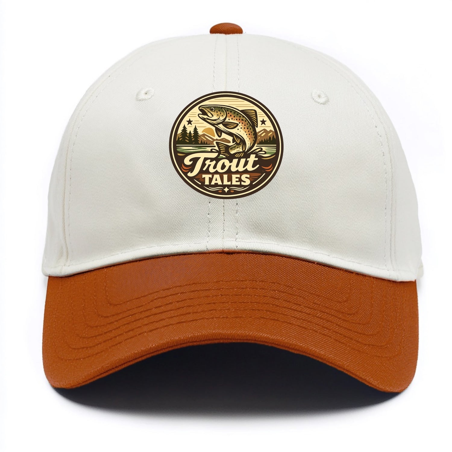 Trout Tales Adventure Emblem - Two Tone Cap - Orange