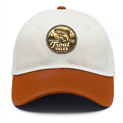 Trout Tales Adventure Emblem - Two Tone Cap - Orange