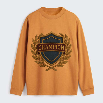 Champion Shield  - Classic Long Sleeve Shirt - Orange