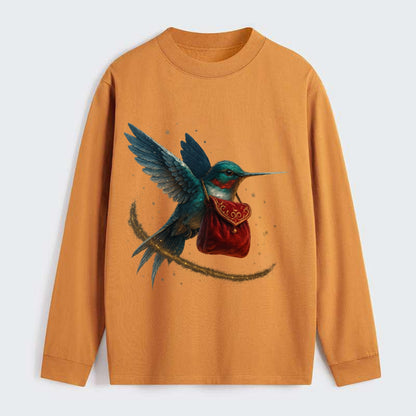 Frostbite Hummingbird Courier  - Classic Long Sleeve Shirt - Orange