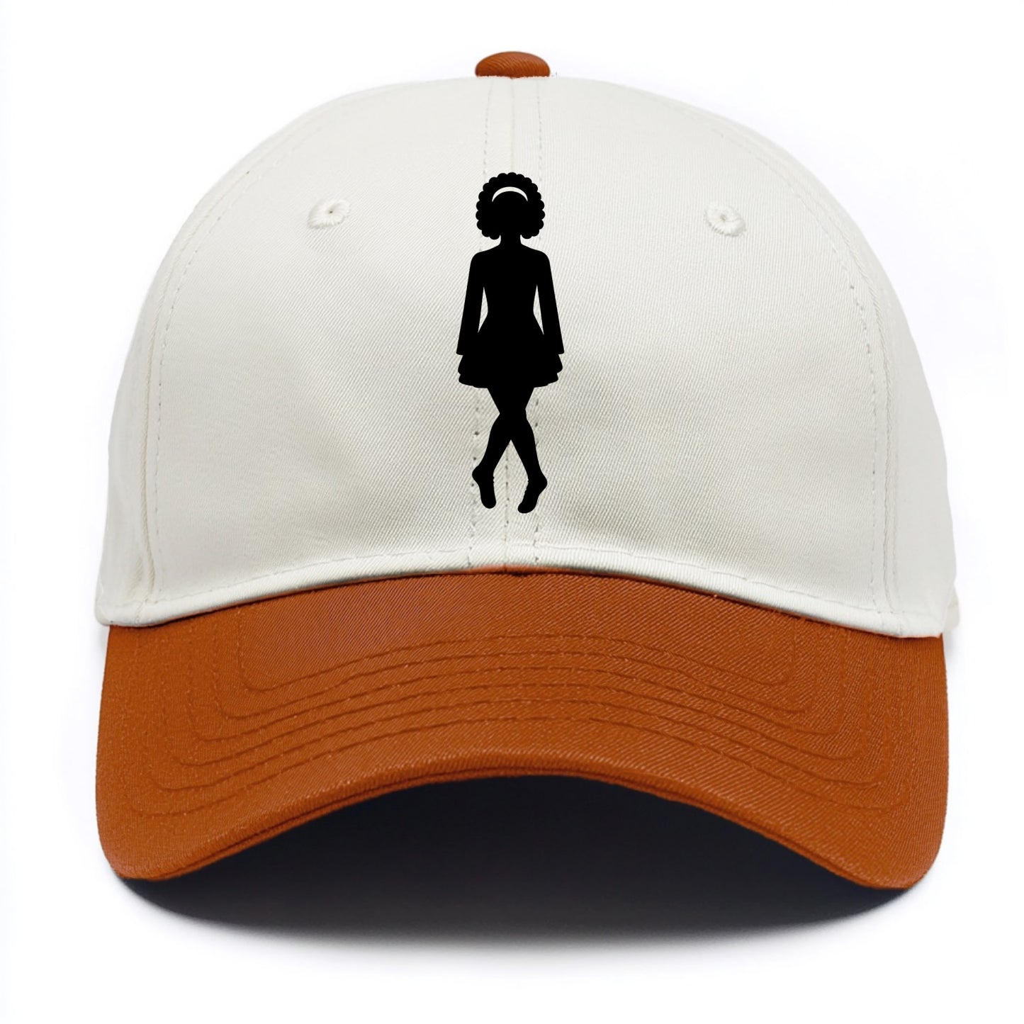 Irish step dancer traditional pose - Two Tone Cap - Orange