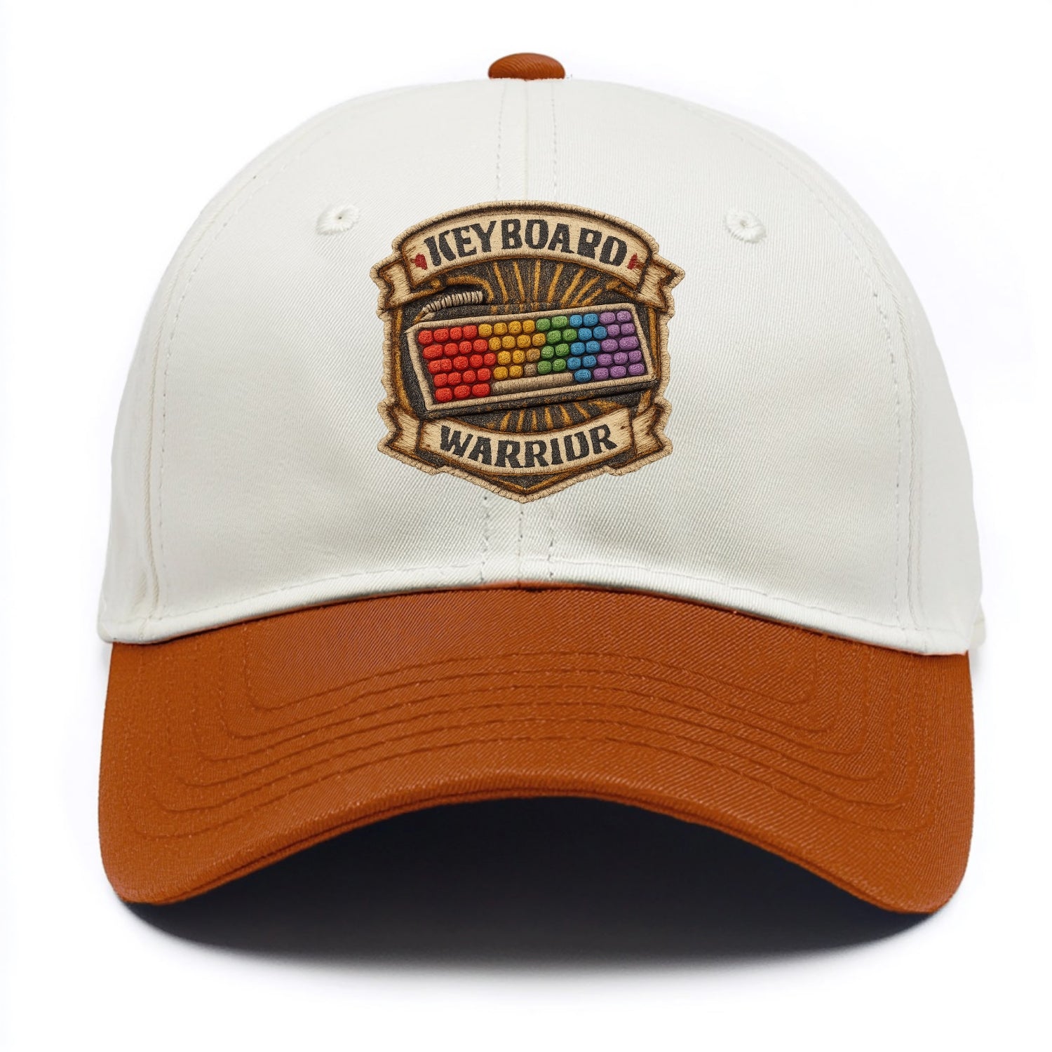 KEYBOARD WARRIOR - mechanical keyboard in RGB rainbow , PC master race - Two Tone Cap - Orange