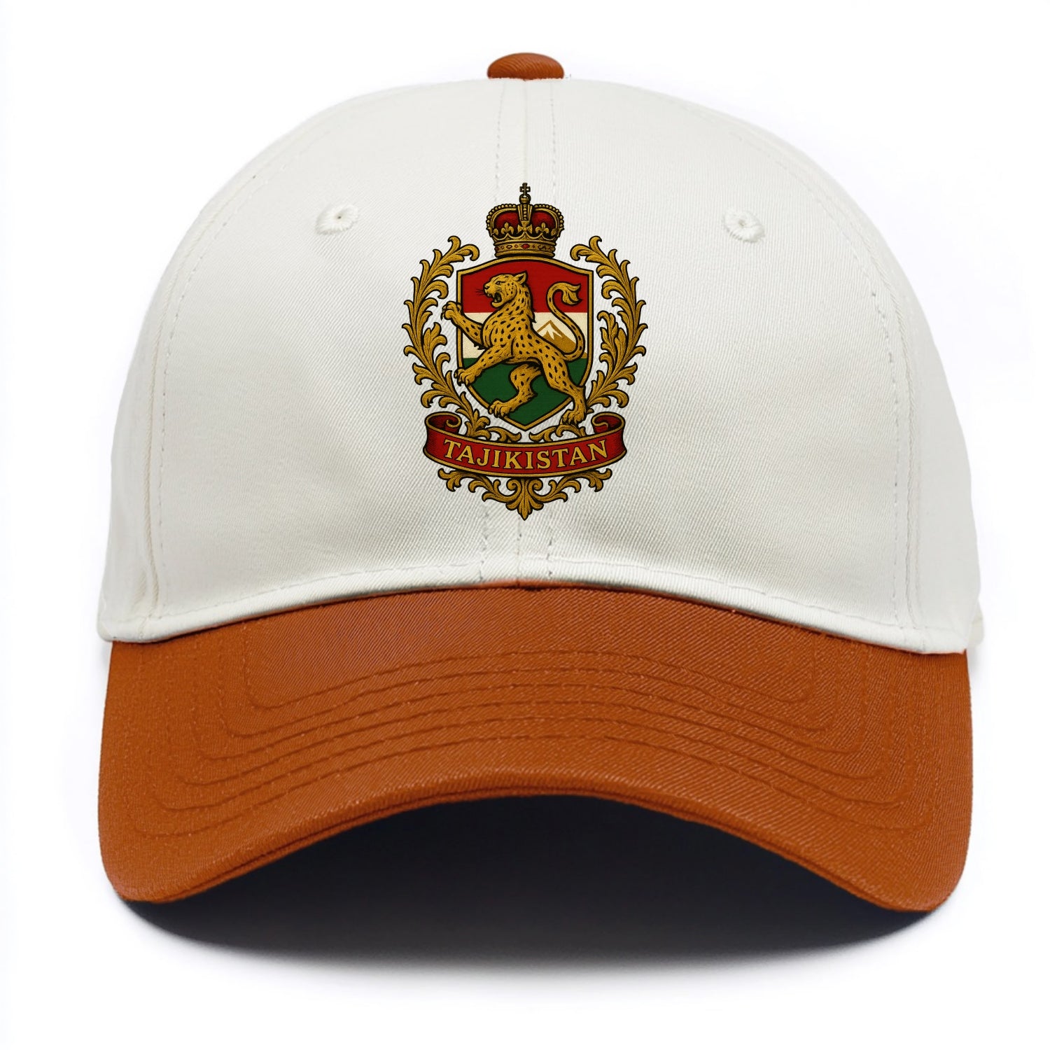 Tajikistan Heritage Badge  - Two Tone Cap - Orange