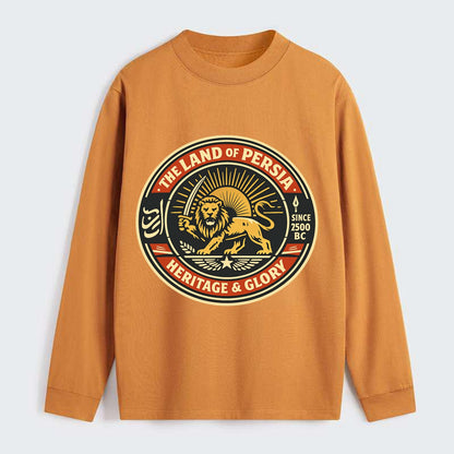 Iranian Heritage Emblem - Classic Long Sleeve Shirt - Orange