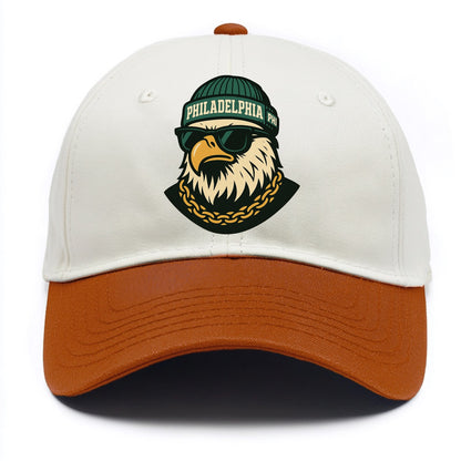 "eagle" "philadelphia" "phi" "green" "us East" - Two Tone Cap - Orange