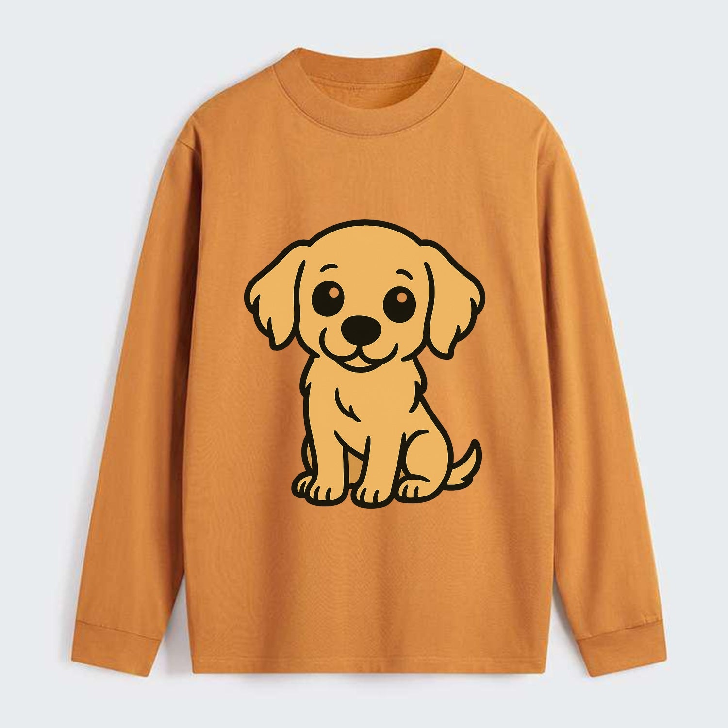 Golden Retriever - Head tilt curious pose - Classic Long Sleeve Shirt - Orange