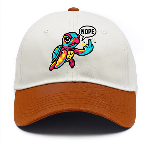 baby sea turtle swimming gracefully, one flipper extended sassily - Two Tone Cap