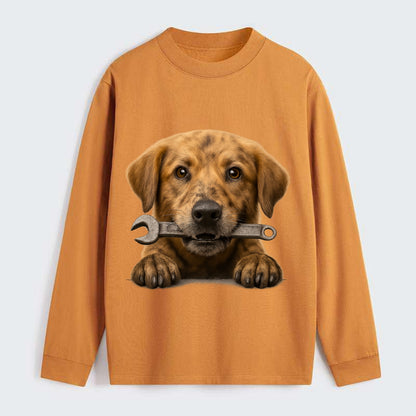 Mechanic Dog  - Classic Long Sleeve Shirt - Orange