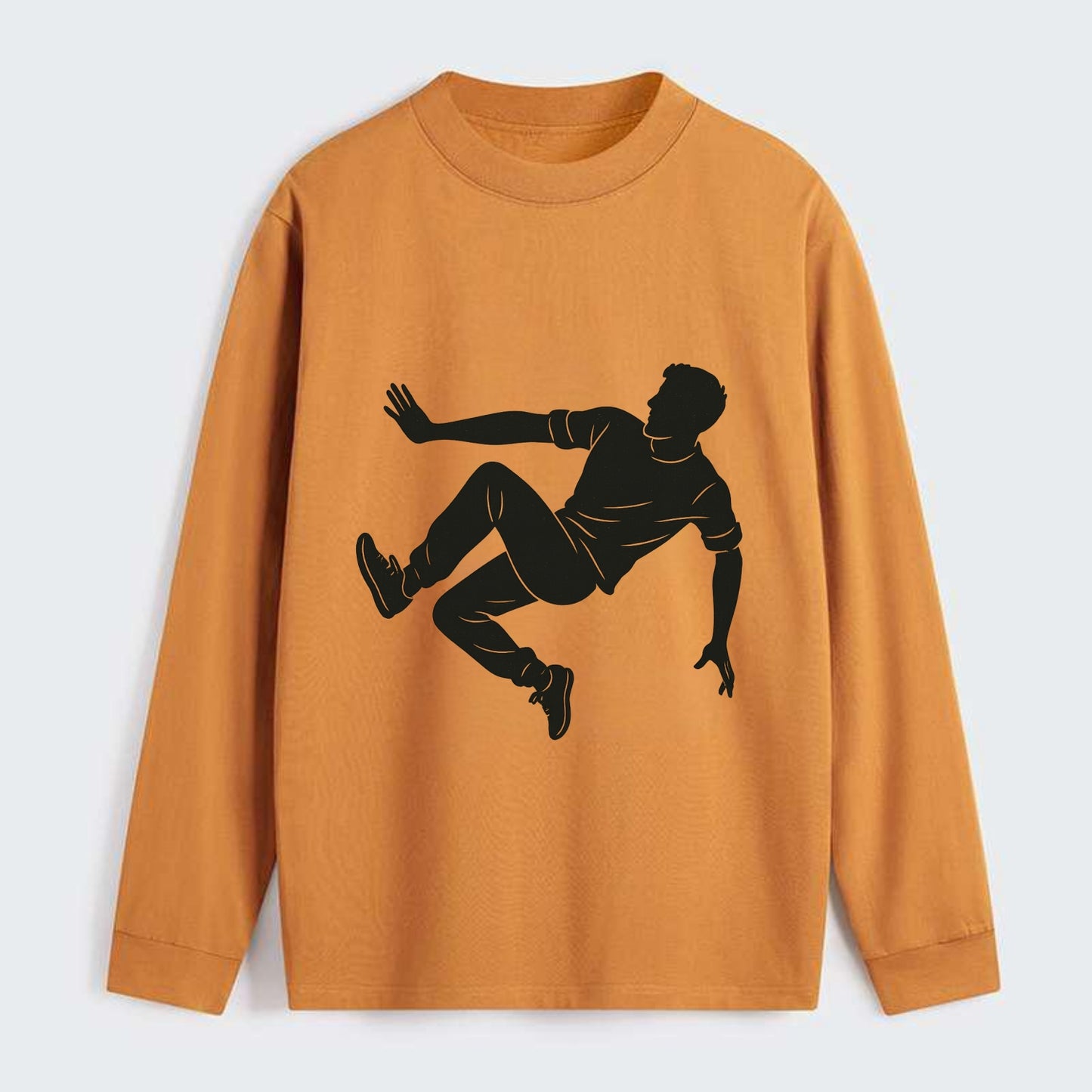 Parkour athlete wall run - Classic Long Sleeve Shirt - Orange