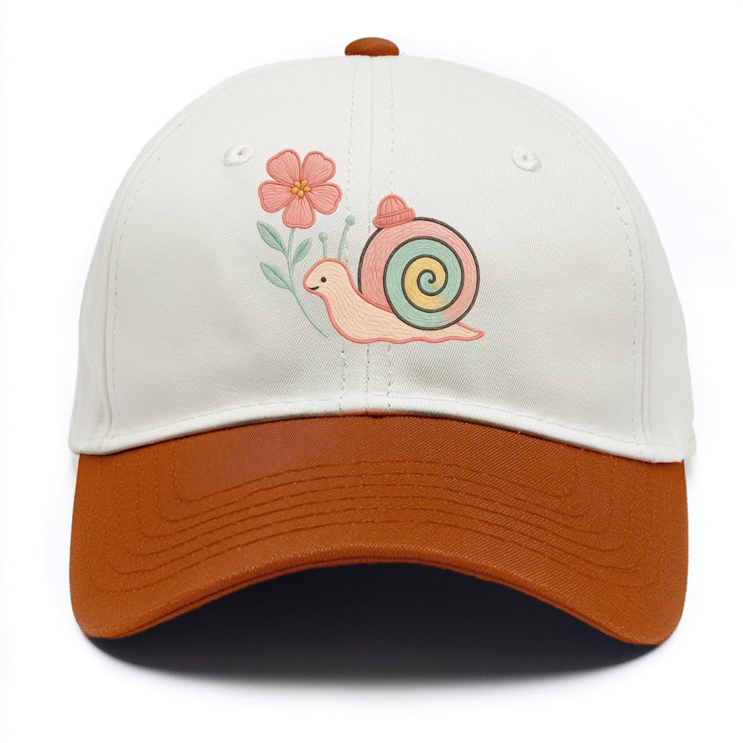 Coral Snail - Two Tone Cap - Orange