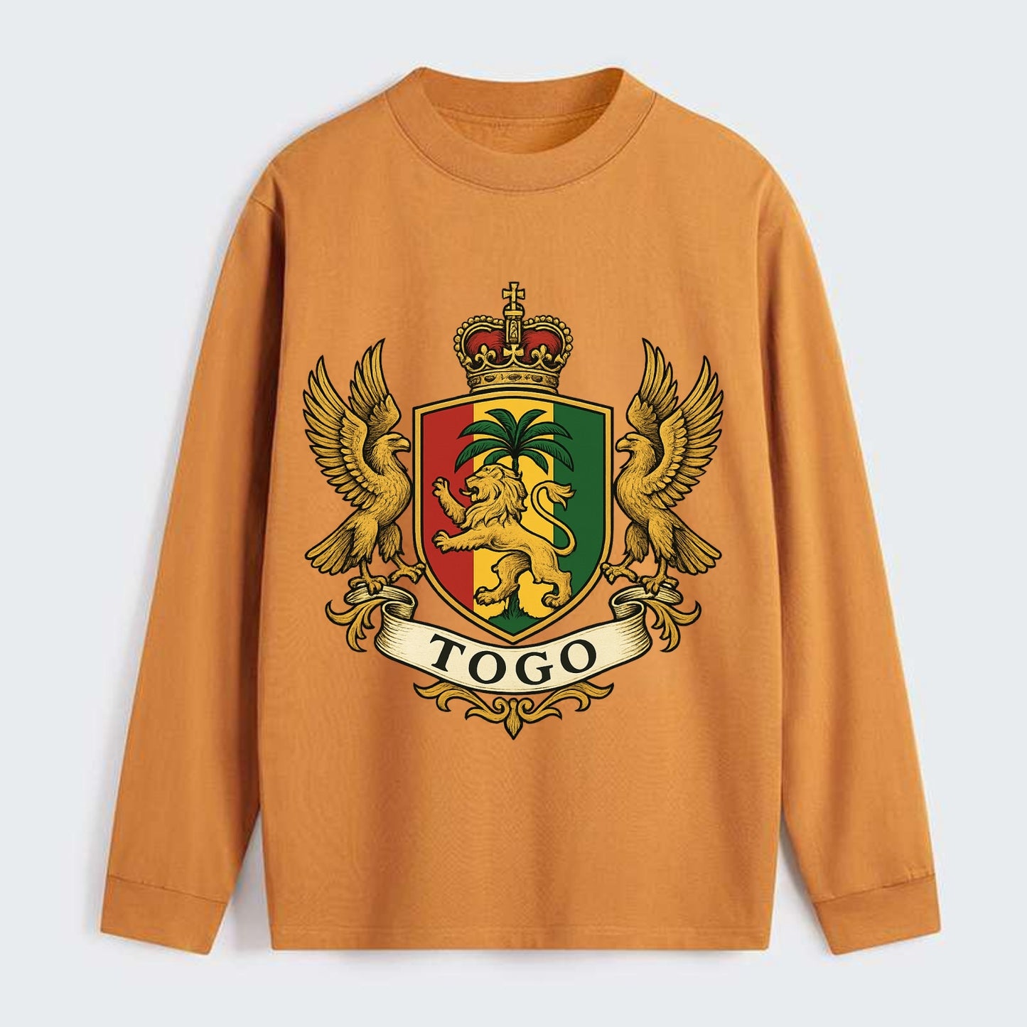 Togo Heritage Badge  - Classic Long Sleeve Shirt - Orange