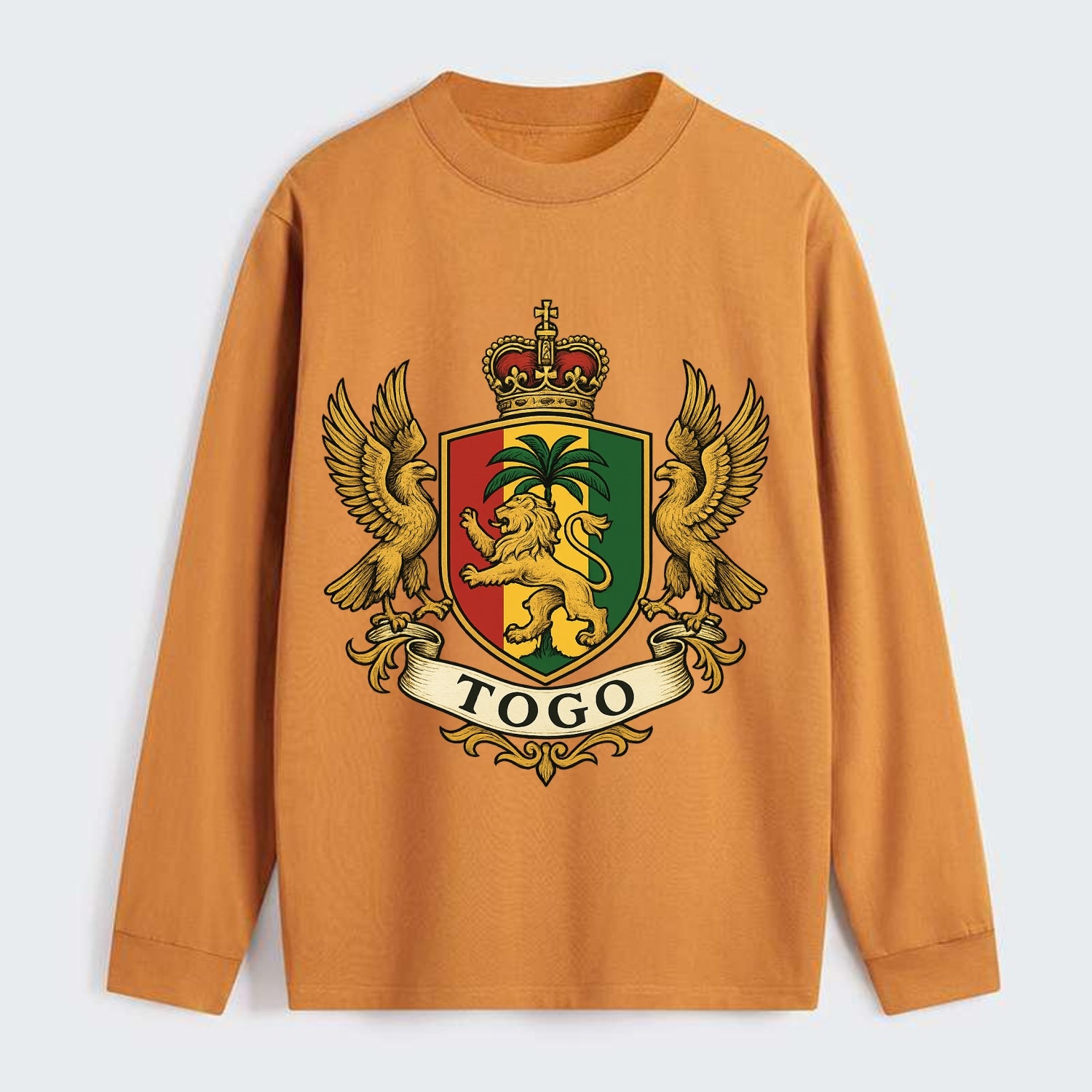 Togo Heritage Badge  - Classic Long Sleeve Shirt - Orange