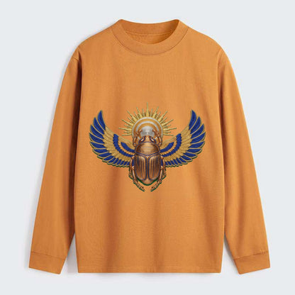 Winged Scarab - Classic Long Sleeve Shirt - Orange