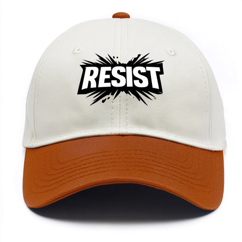 Bold typography design - RESIST - fighting back, standing against - Two Tone Cap