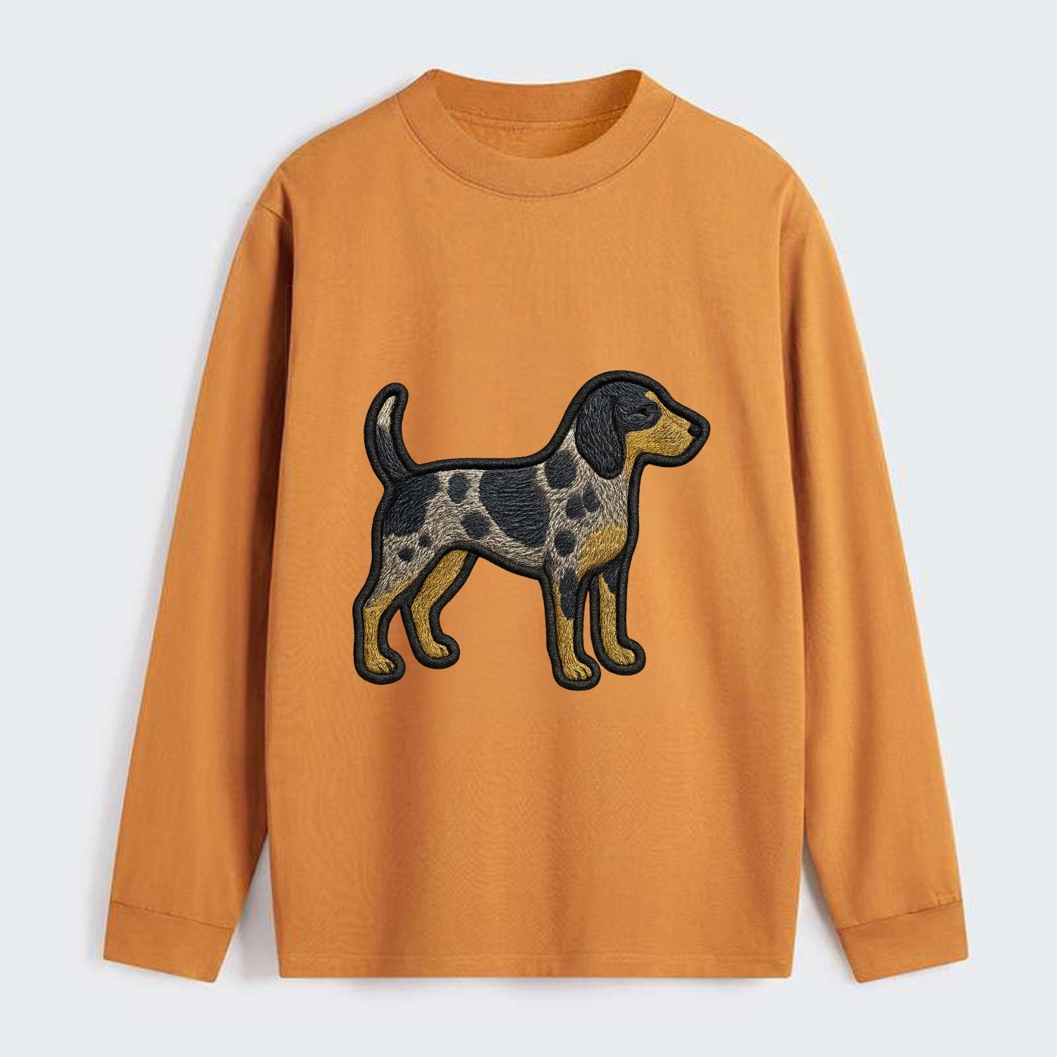 Bluetick Coonhound - Trendy spotted hound logo with prominent black - Classic Long Sleeve Shirt - Orange
