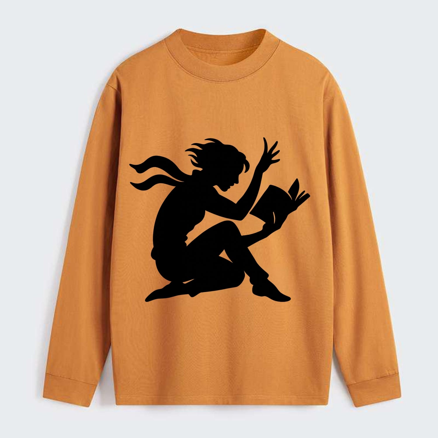 Reader lost in book moment - Classic Long Sleeve Shirt - Orange