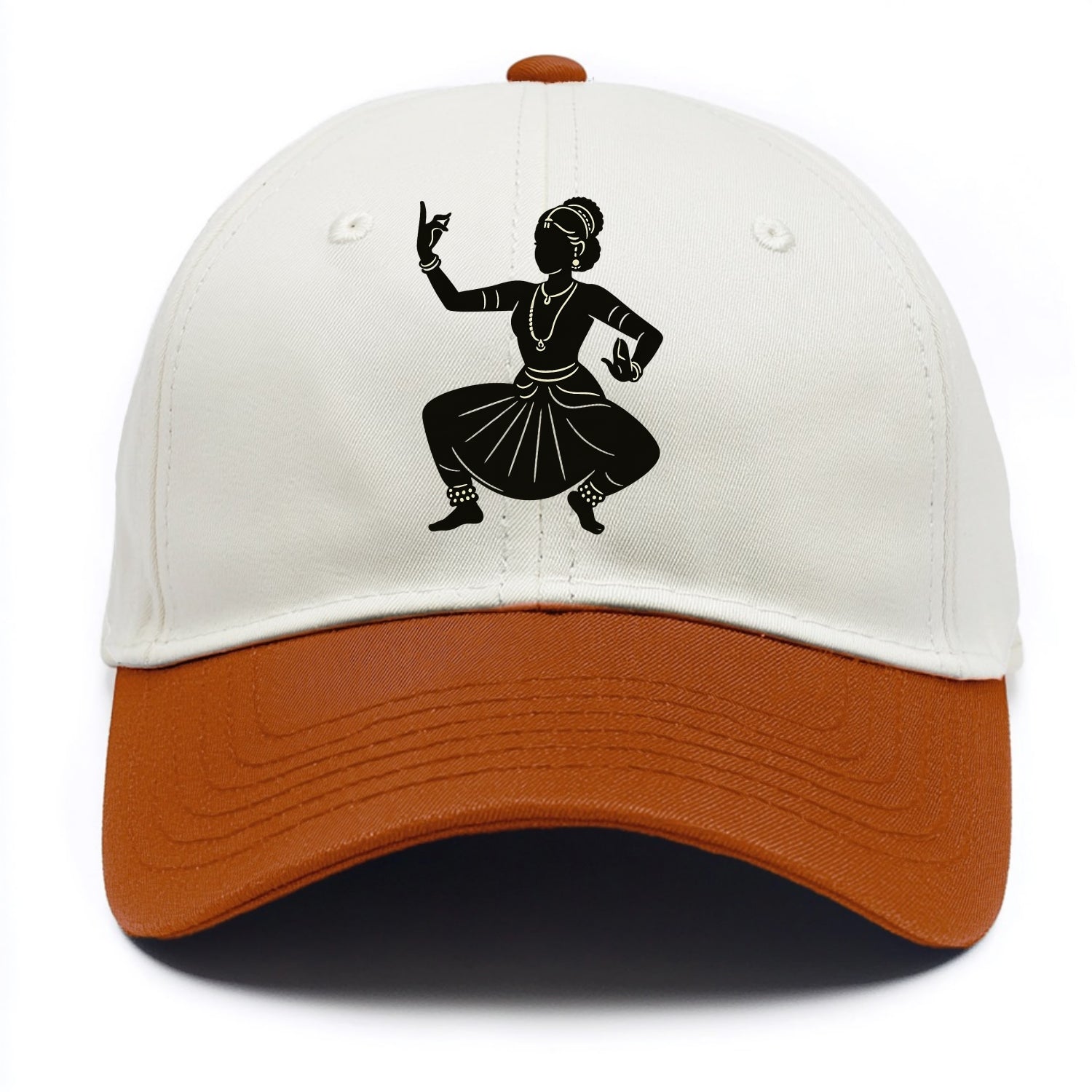 Bharatanatyam classical Indian pose - Two Tone Cap - Orange