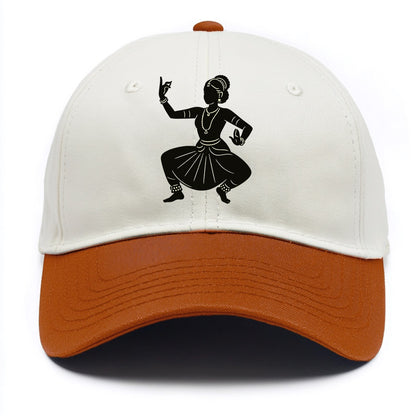 Bharatanatyam classical Indian pose - Two Tone Cap - Orange