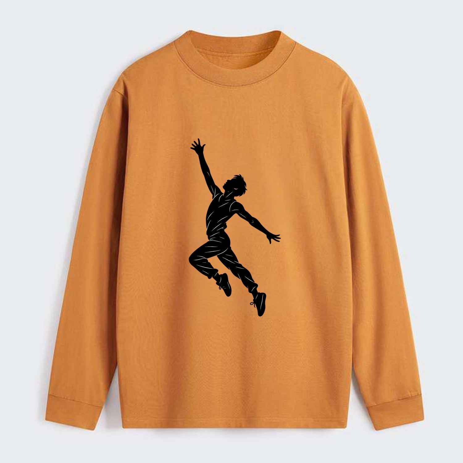 Modern dancer reaching skyward - Classic Long Sleeve Shirt - Orange
